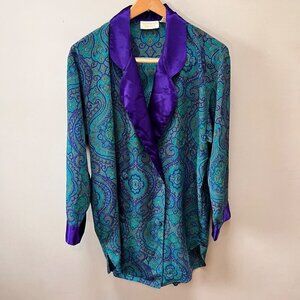 Vintage Gold Label Victoria's Secret Paisley Robe/Sleep Dress- Size‎ Small.